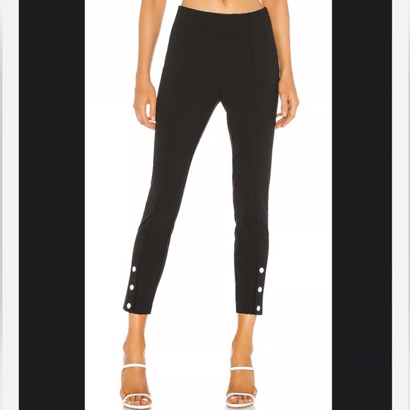 rag & bone Pants - Rag & Bone Black Skinny Pants with Button Detail; size 8